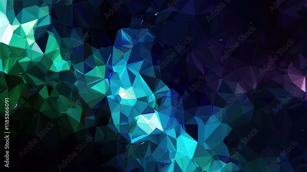 Obraz premium Abstract background combining black, dark, navy, violet, blue, petrol, teal, turquoise, agua, emerald green and white. Beautiful blend of various deep and light hues creating an eye-catching abstract 
