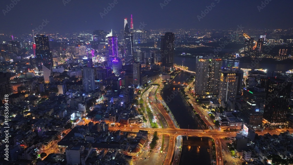 Fototapeta premium Saigon from above
