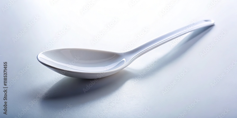 High-fashion disposable plastic spoons, white backdrop. High-fashion disposable plastic spoons, white backdrop.