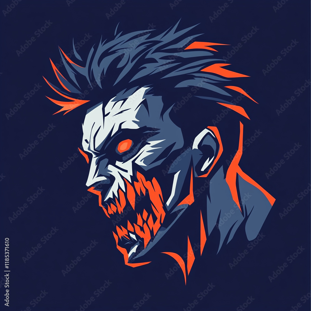 Fototapeta premium Zombie illustration sports team logo