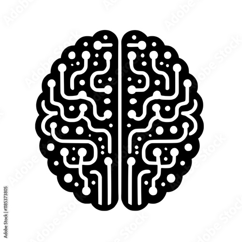 Digital Brain: A stylized illustration of a human brain with intricate circuit board patterns, symbolizing the interconnectedness of thought, technology, and the digital age.