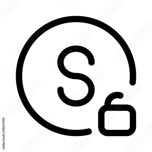 free money icon with line style, perfect for user interface projects