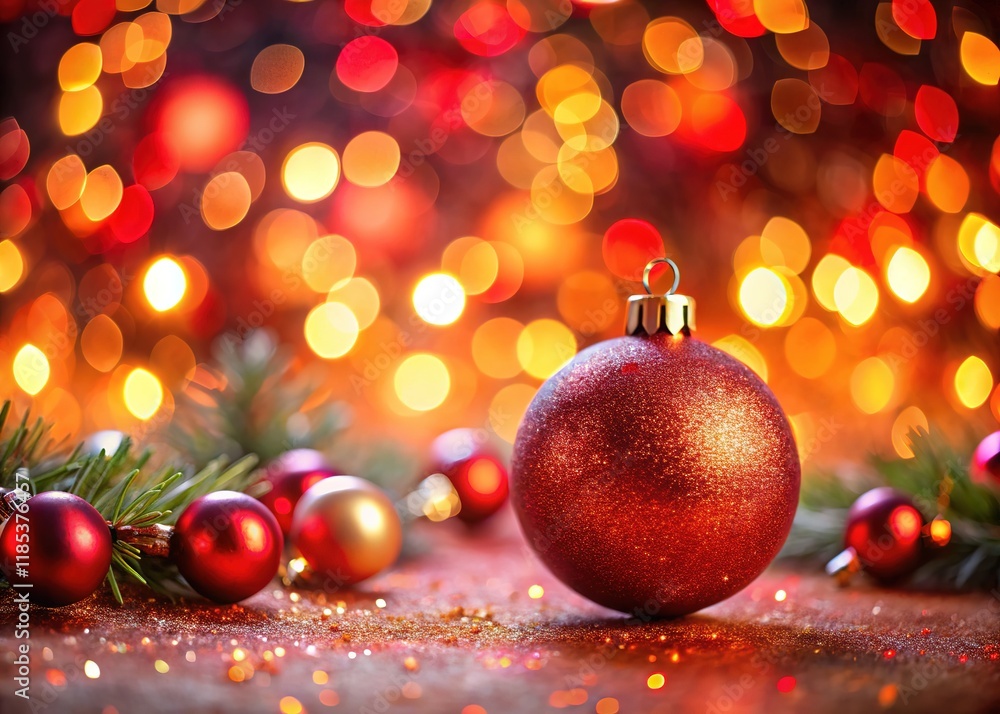Sparkling 3D Christmas New Year scene, bokeh effect. Sparkling 3D Christmas New Year scene, bokeh effect.