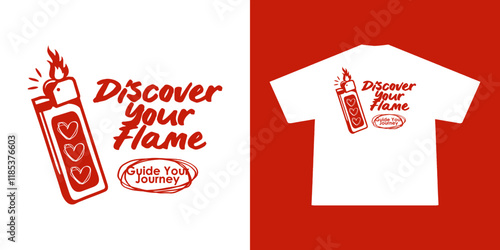 Retro illustration of lighter gas. Can be used as Sticker, posters, prints. Retro cartoon style. Vector illustration