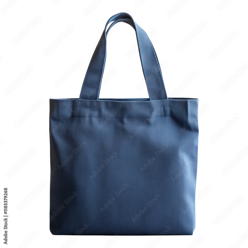 Customizable blue canvas tote bag mock-up featuring ample space for unique artwork or branding, transparent background for versatile use Customizable blue canvas tote bag mock-up featuring ample space for unique artwork or branding, transparent background for versatile use