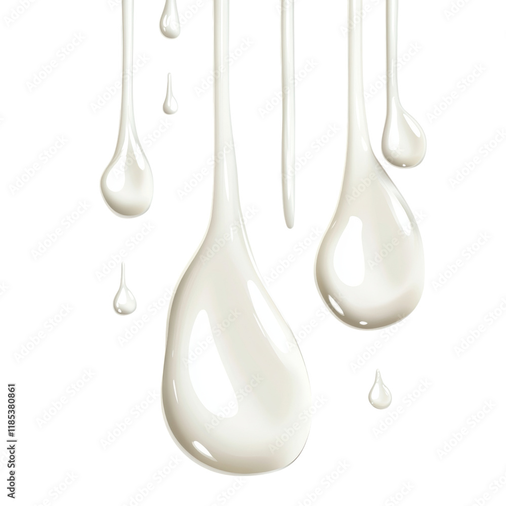 White Droplets Cascading, vibrant white droplets flowing from a surface edge, ideal for illustrations, featuring a transparent background. White Droplets Cascading, vibrant white droplets flowing from a surface edge, ideal for illustrations, featuring a transparent background.