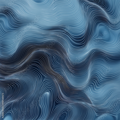 Flowing Data Waves: An Abstract Dance of Digital Flux