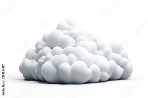 White Cloud Cluster 3D Rend...