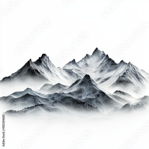 Monochromatic Mountain Rang...