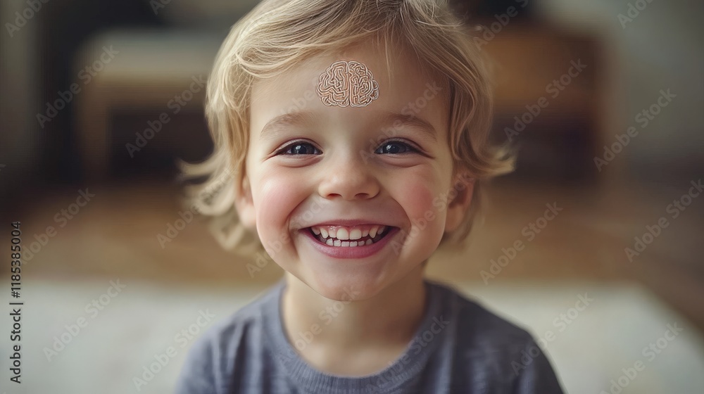 Smiling toddler with messy blonde hair and a joyful expression, highlighting themes of carefree childhood, happiness, and natural beauty in an intimate and vibrant lifestyle image Smiling toddler with messy blonde hair and a joyful expression, highlighting themes of carefree childhood, happiness, and natural beauty in an intimate and vibrant lifestyle image