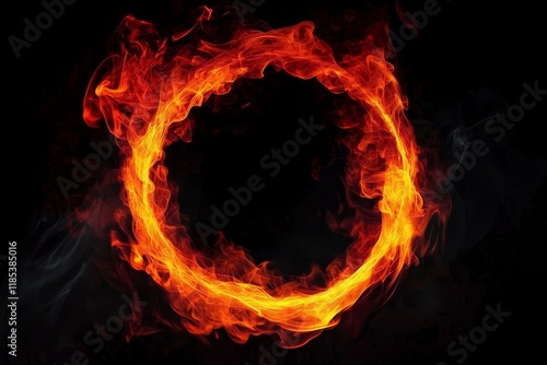 Fiery Ring Abstract Flame C...