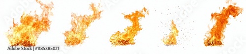 Five Fiery Flames Abstract ...