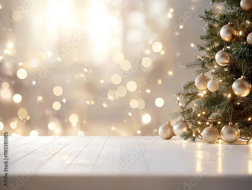 Christmas Tree With Golden ...