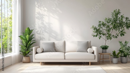 Minimalist Living Room Off-...