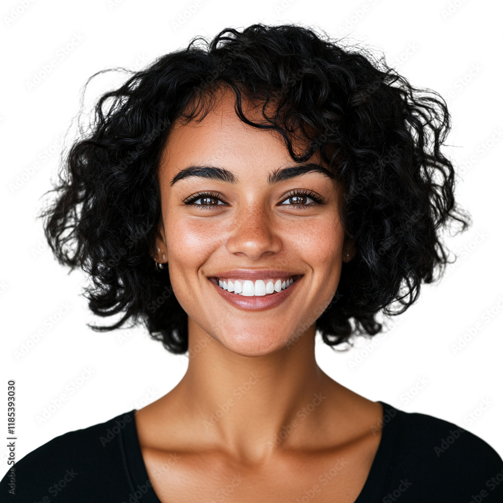 Portrait of a smiling woman isolated on transparent background Portrait of a smiling woman isolated on transparent background
