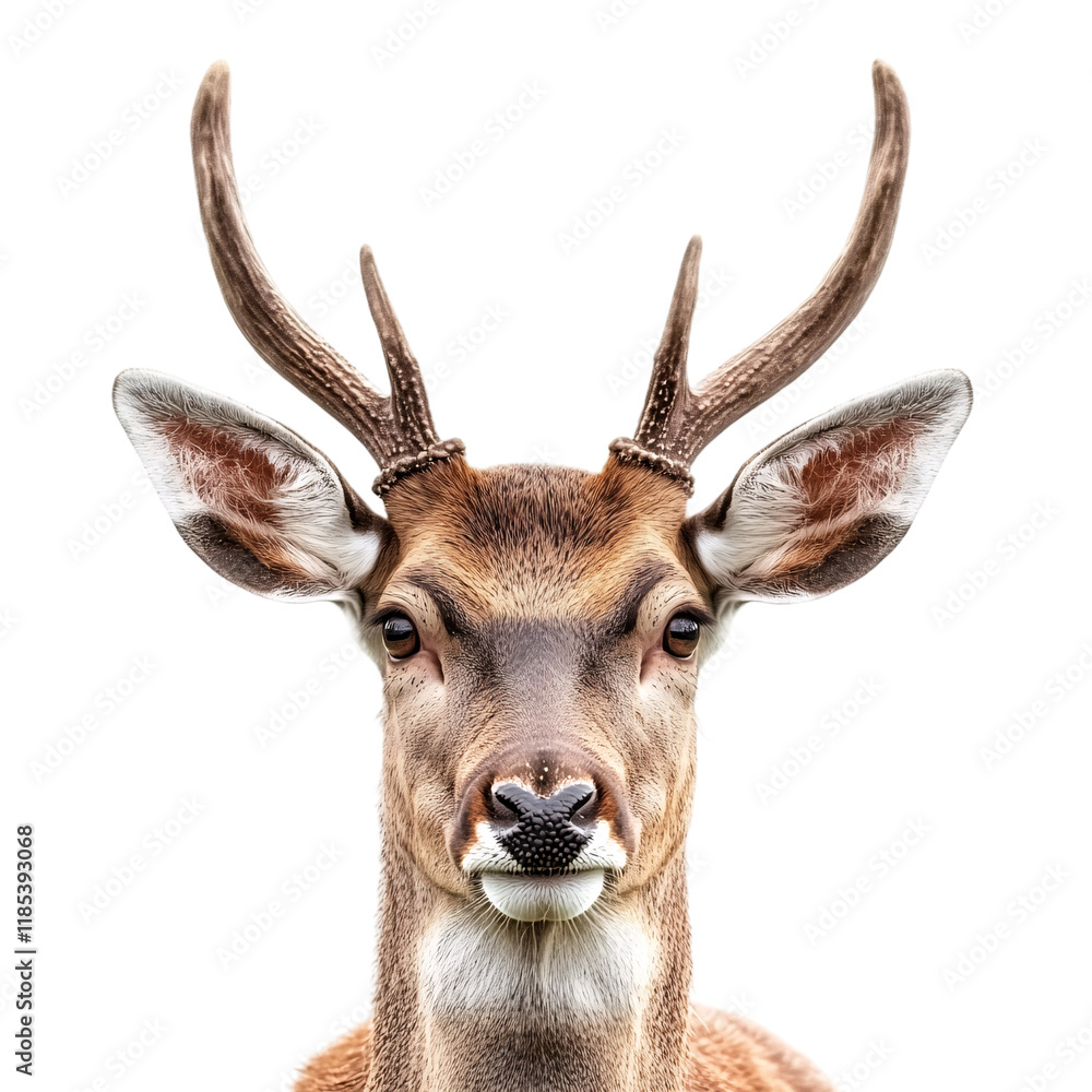 Deer head isolated isolated on transparent background Deer head isolated isolated on transparent background
