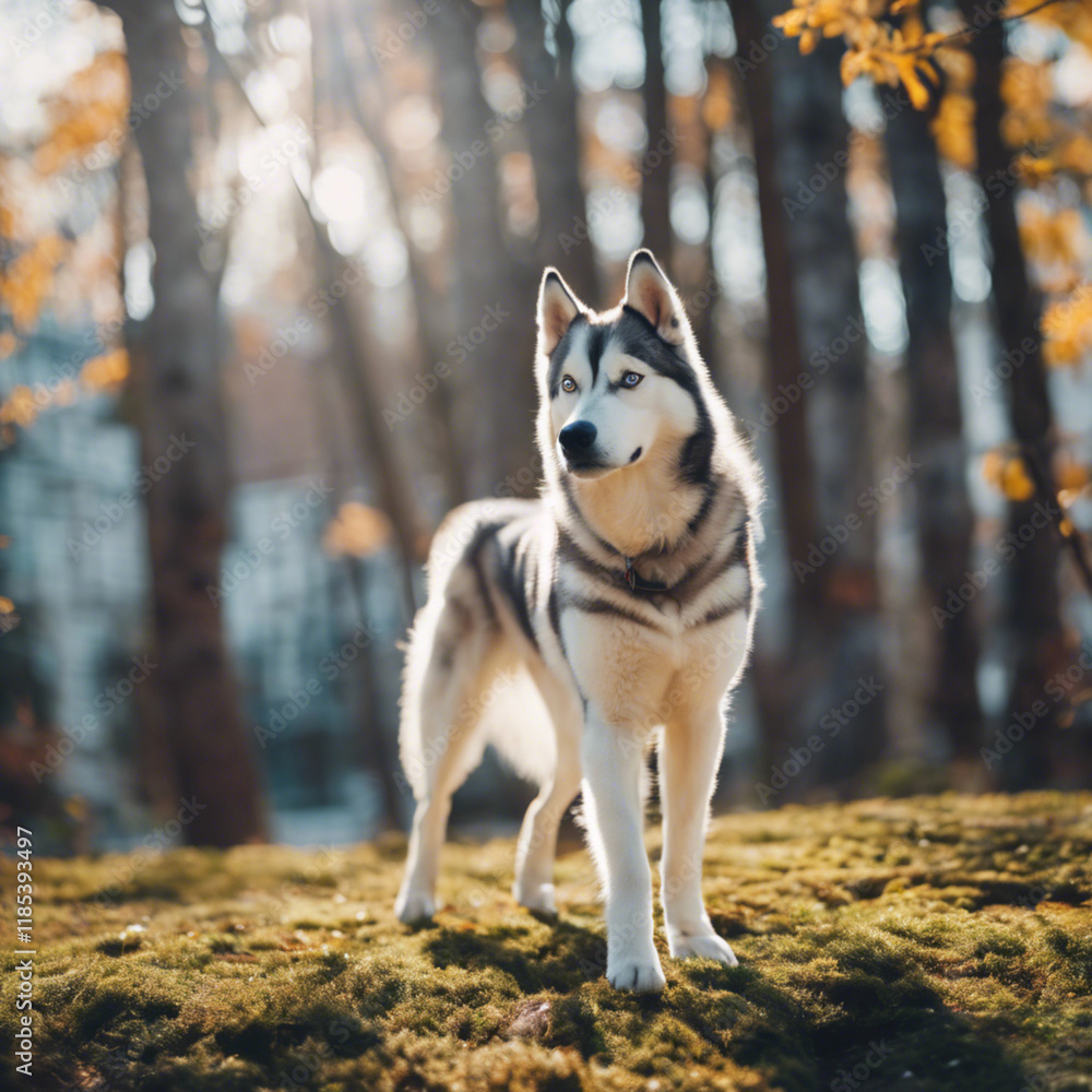 Obraz premium Husky Dog Closeup