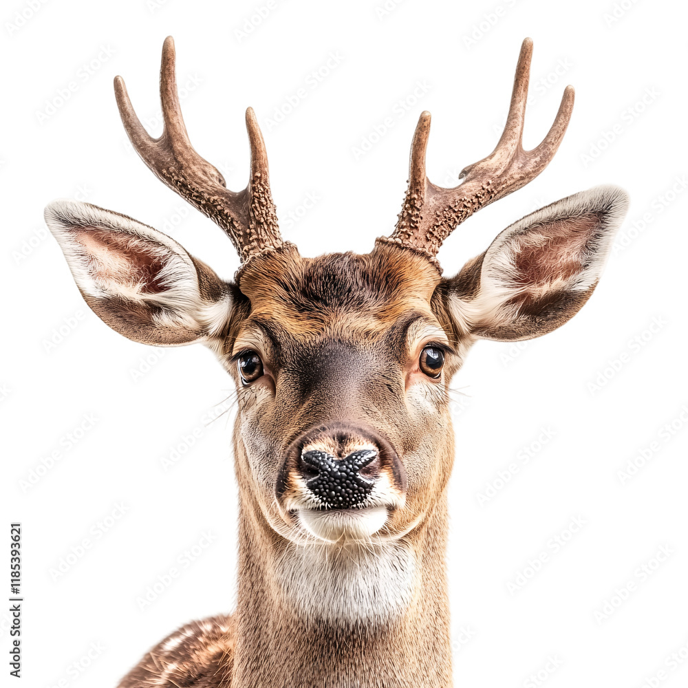 Deer head isolated isolated on transparent background Deer head isolated isolated on transparent background