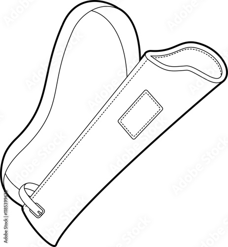 Hanging quiver outline vector
