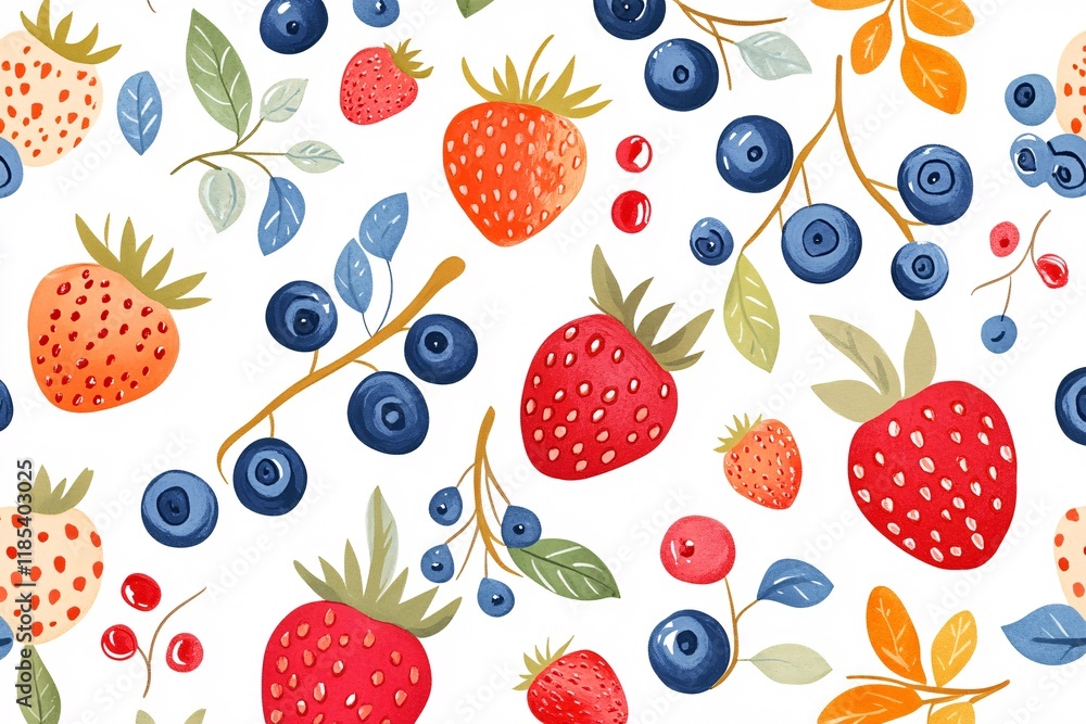 seamless pattern with berries seamless pattern with berries