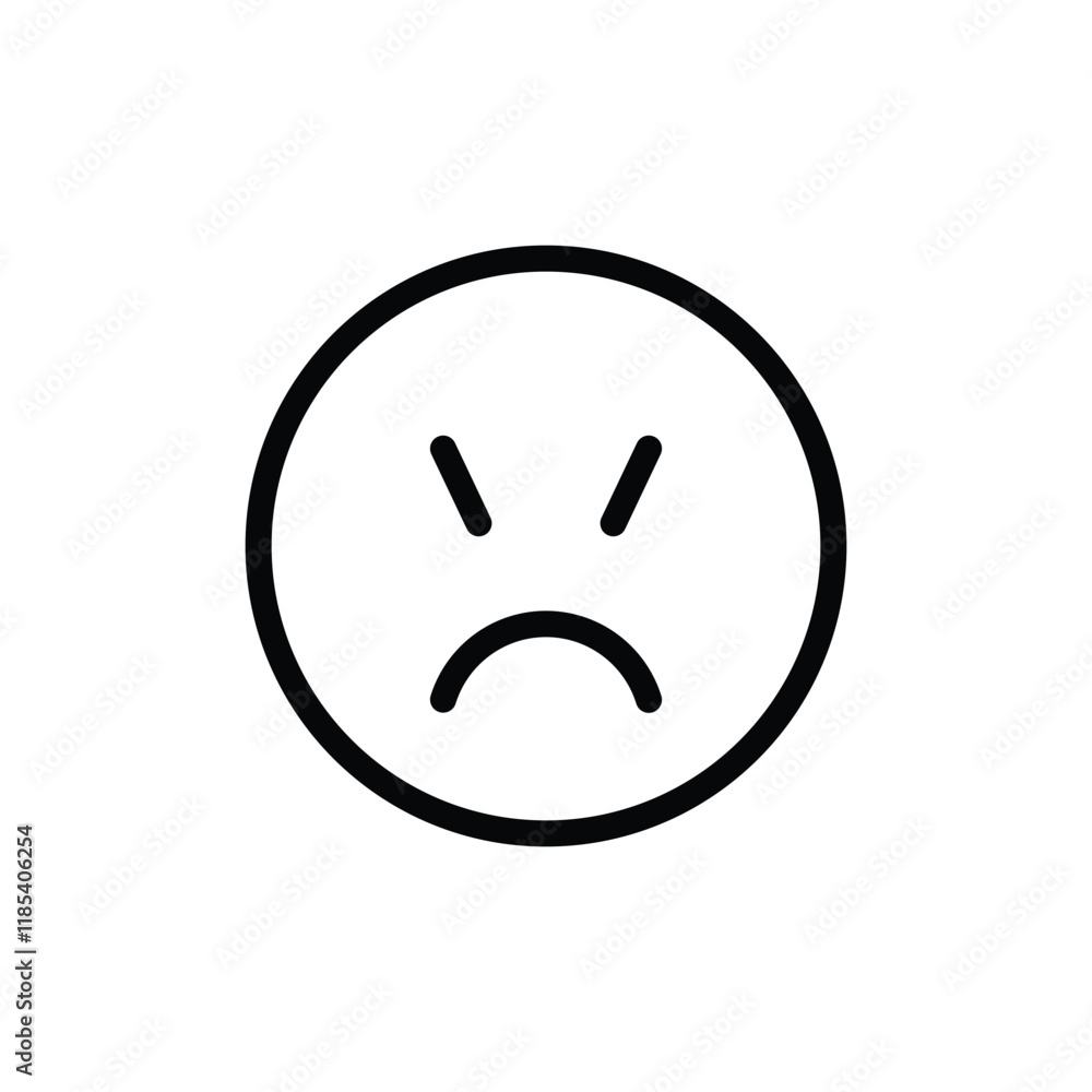 angry face with closed eyes emoji emoticon expression outline vector angry face with closed eyes emoji emoticon expression outline vector