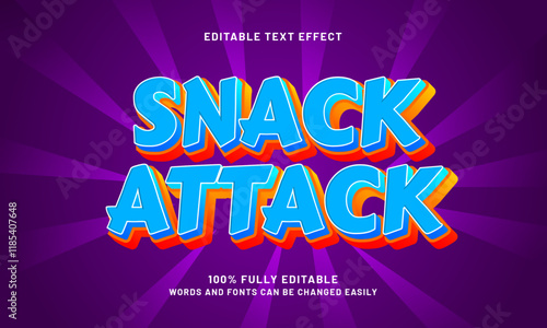 snack attack editable text effects with a nice and kids theme