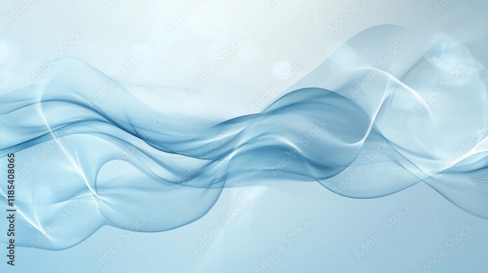 Abstract light blue composition with flowing shapes. Abstract light blue composition with flowing shapes.