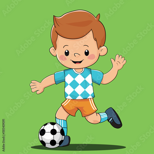 Boy playing Football