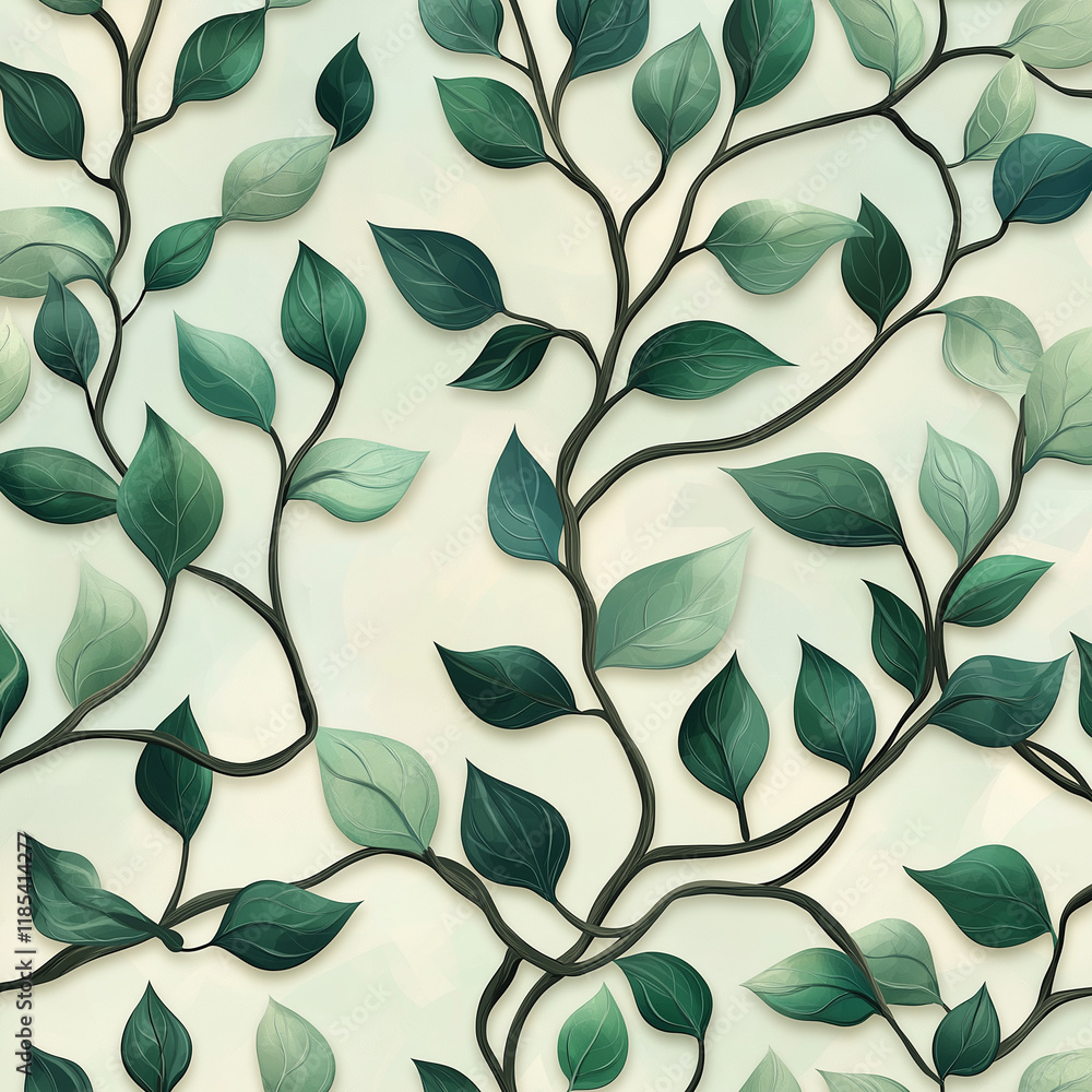 Enchanted Botanical Tapestry: Interwoven Vines and Foliage Enchanted Botanical Tapestry: Interwoven Vines and Foliage