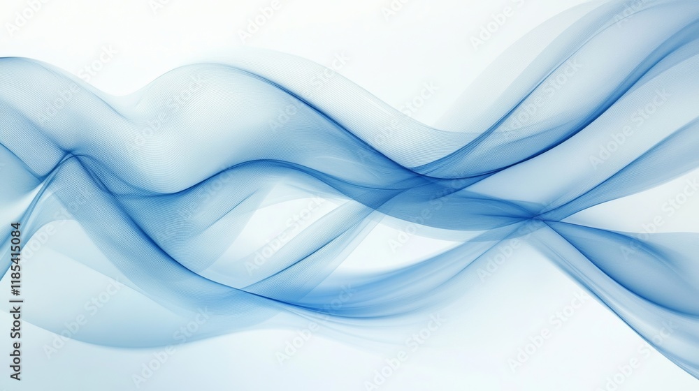 Abstract light blue composition with flowing shapes. Abstract light blue composition with flowing shapes.