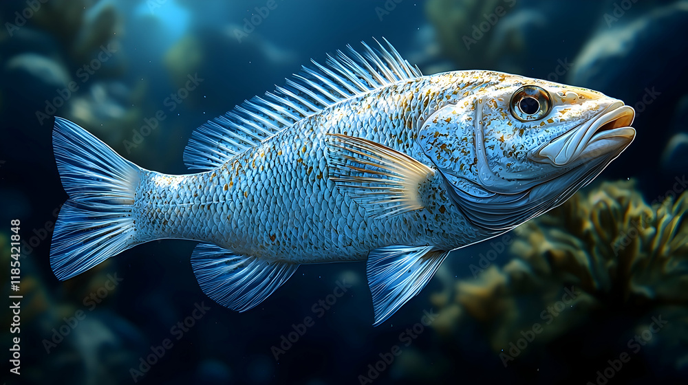 Underwater fish swimming in aquarium coral reef background. Underwater fish swimming in aquarium coral reef background.