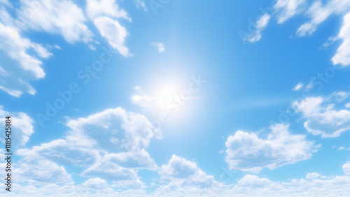 白い雲が広がる青空（16：9）
