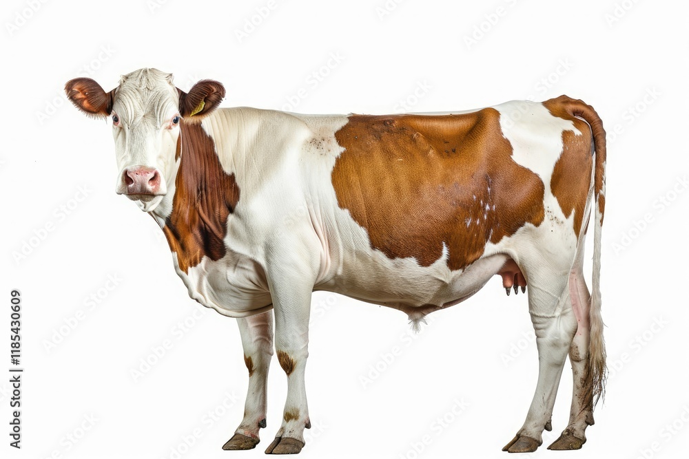 High Resolution of Dairy Cow Isolated on Transparent Background High Resolution of Dairy Cow Isolated on Transparent Background