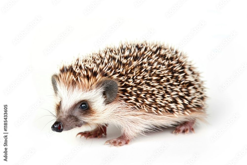 High Definition View of Little Hedgehog Portrait Adorable Wildlife CloseUp High Definition View of Little Hedgehog Portrait Adorable Wildlife CloseUp