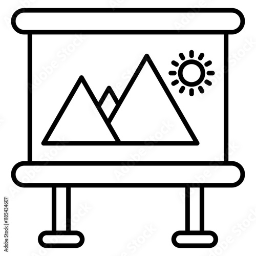 Easel  Icon Element For Design