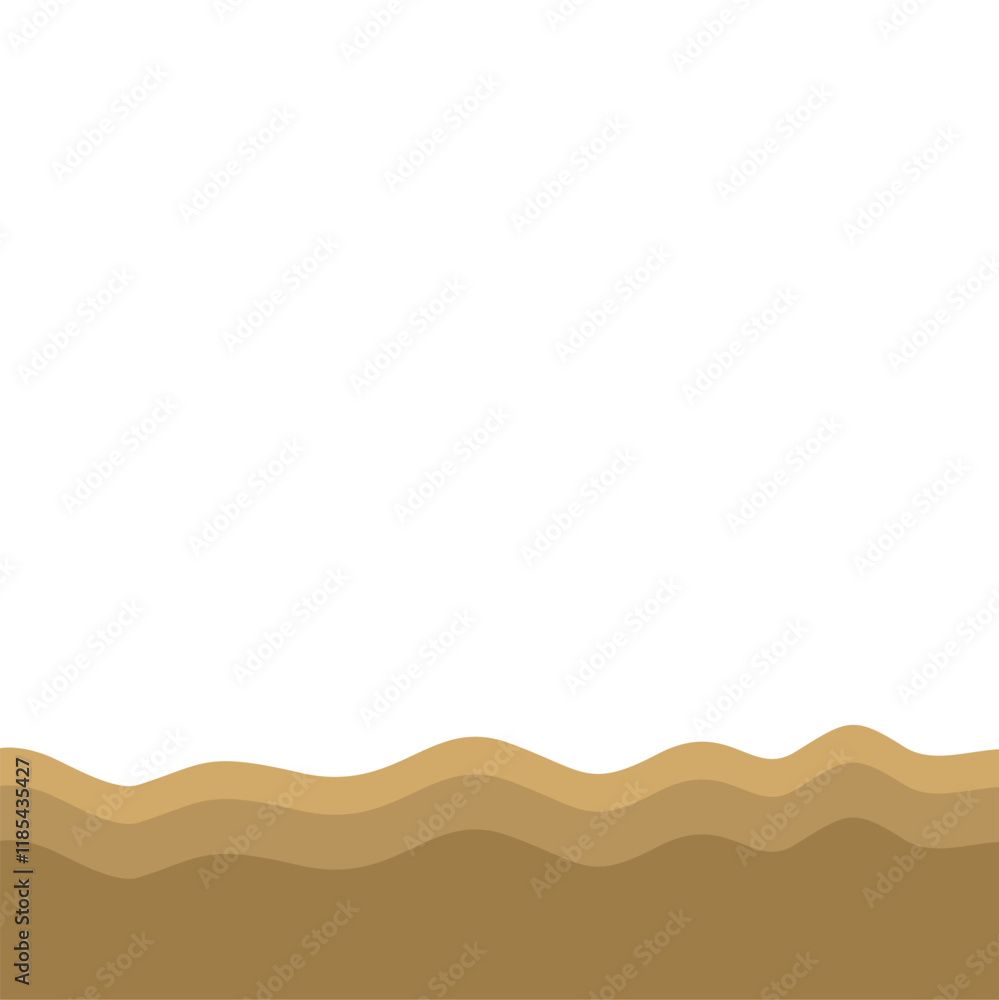 Brown Wavy Bottom Page Border Brown Wavy Bottom Page Border