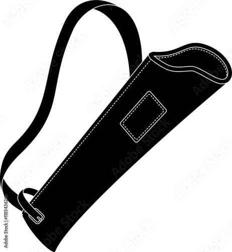 Hanging quiver silhouette vector