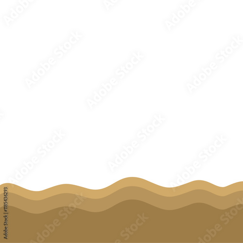 Brown Wavy Bottom Page Border