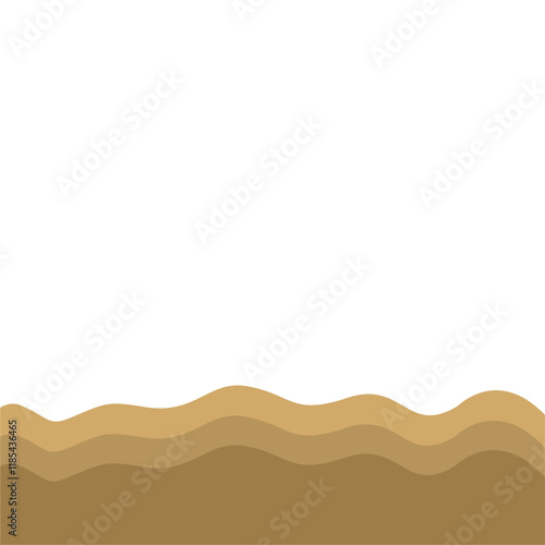 Brown Wavy Bottom Page Border