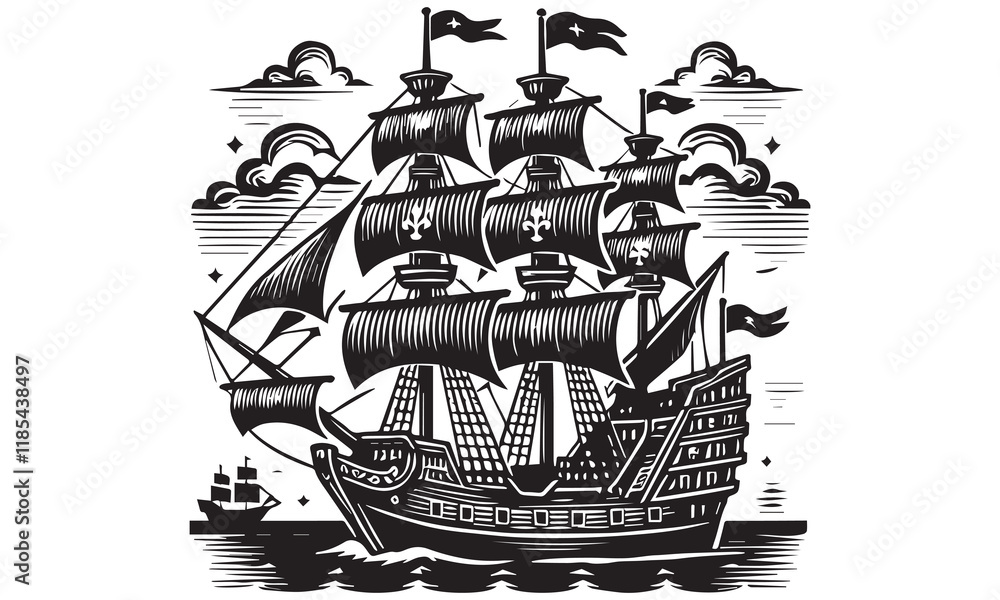 Fototapeta premium pirate ship