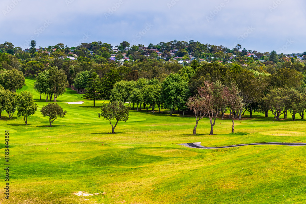 Fototapeta premium Mona Vale Golf Course by the Sea