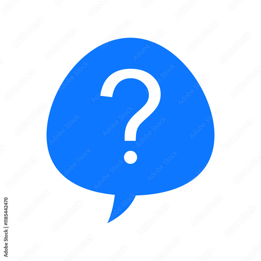 bubble speech with question mark