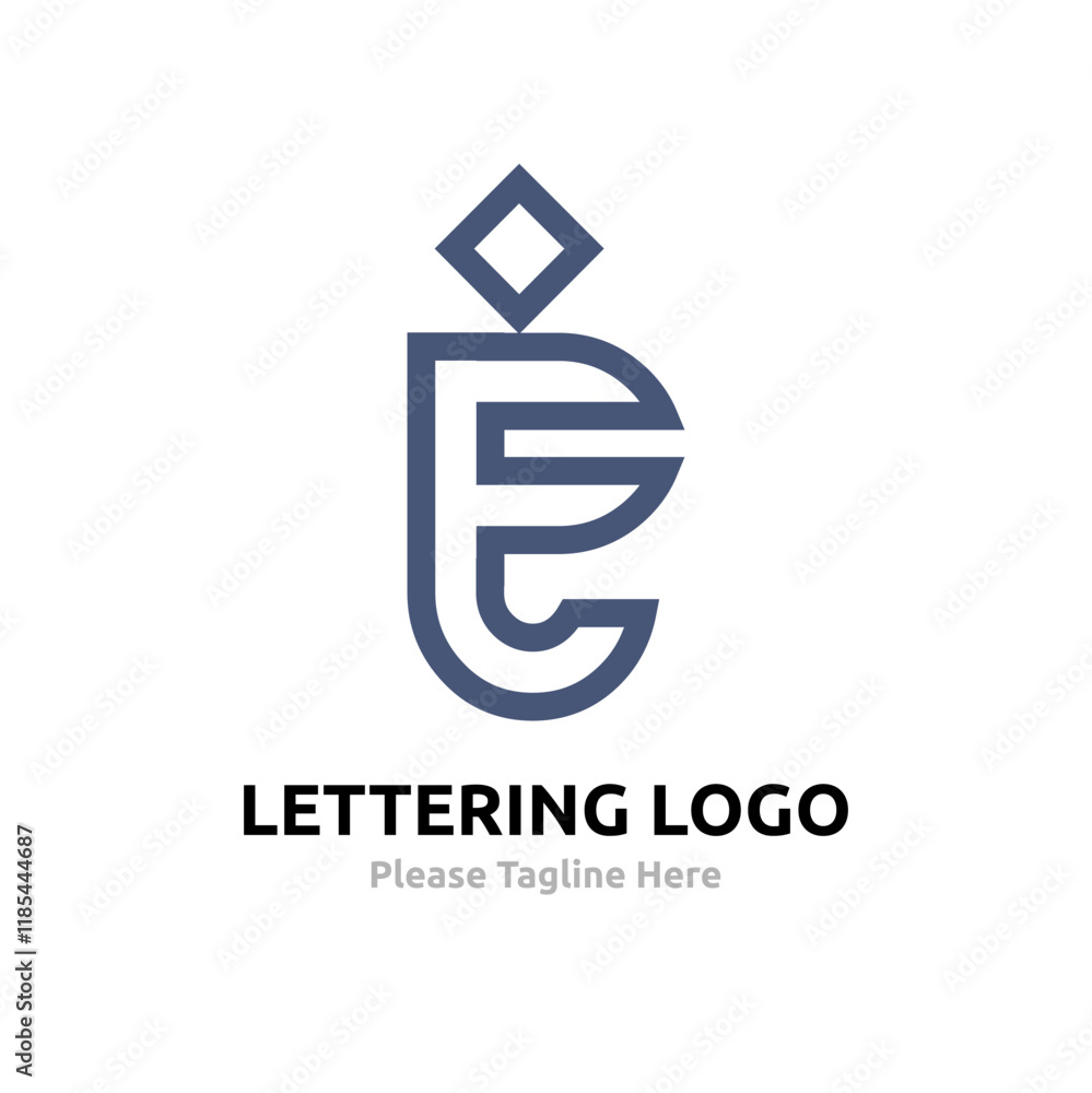 Obraz premium islamic Logo calligraphy of hijaiyah : letter of arabic alphabet-vector