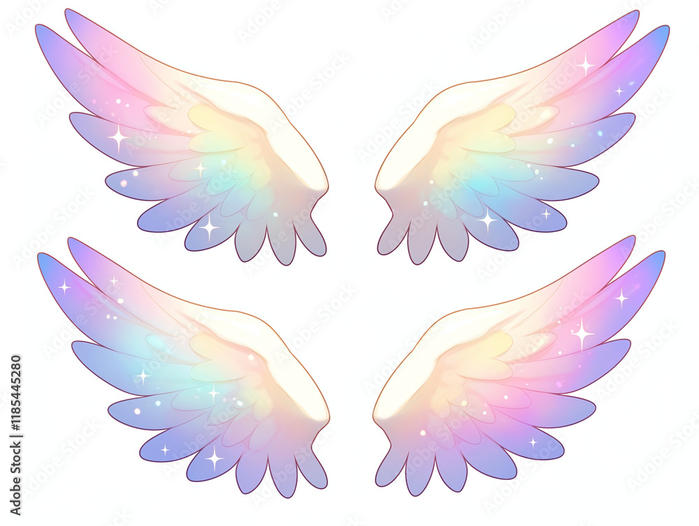 Obraz premium Enchanted Rainbow Wings