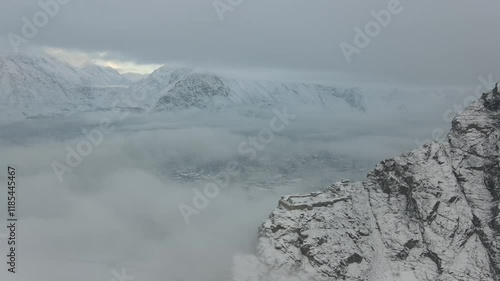 Wallpaper Mural Aerial view of Skardu city in winter season Northern Pakistan Torontodigital.ca