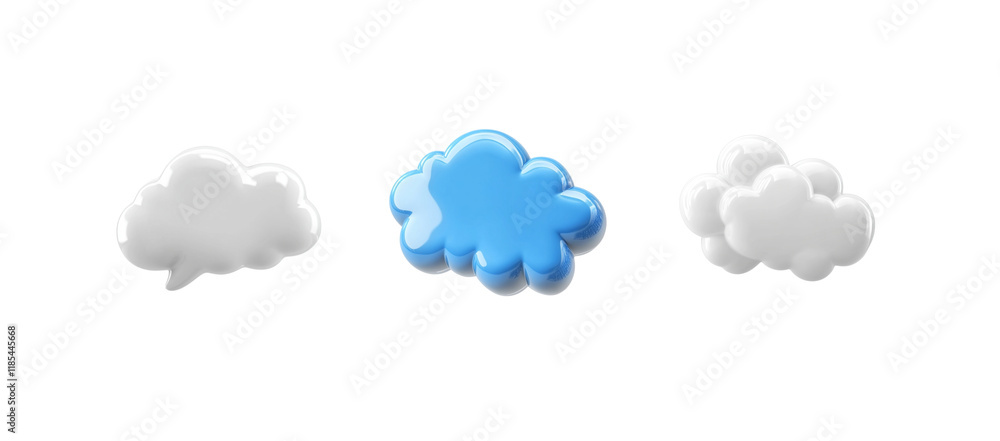Thought bubble, glossy plastic material white background Thought bubble, glossy plastic material white background