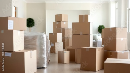 Organized moving process in a spacious house efficient packing techniques
