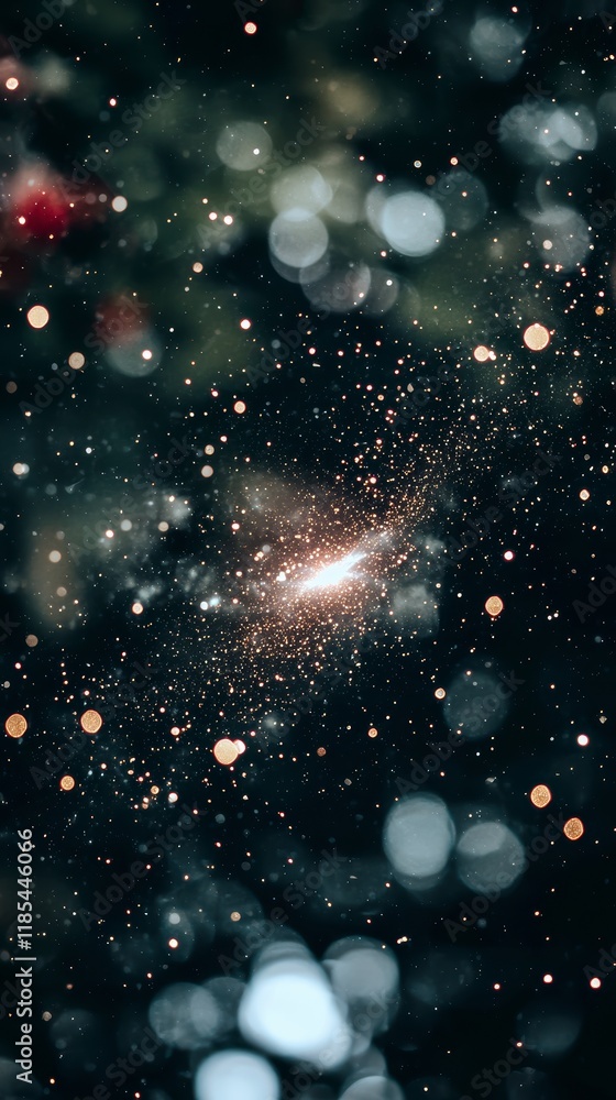 Sparkling Galaxy Background Abstract Black Gold Glitter Design Sparkling Galaxy Background Abstract Black Gold Glitter Design