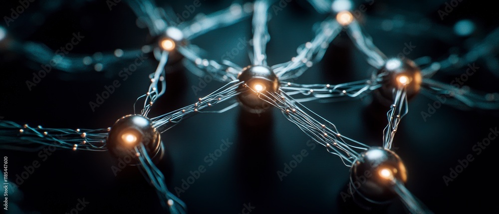 Abstract Network Connection Global Data Nodes and Links Abstract Network Connection Global Data Nodes and Links