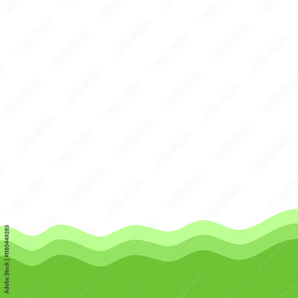 Green Wavy Bottom Page Border Green Wavy Bottom Page Border
